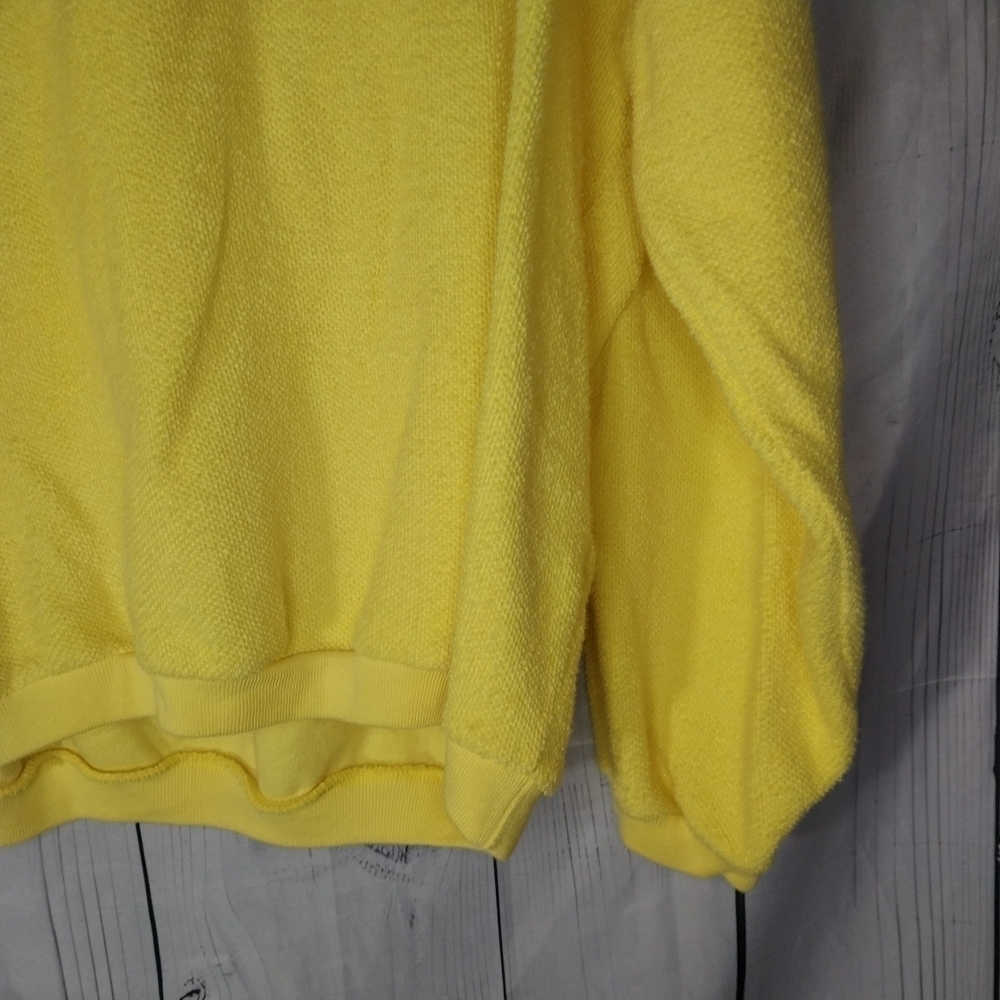 Express EXP Crewneck Vintage 90’s Yellow Retro Oversized Sweatshirt - Picture 4 of 14